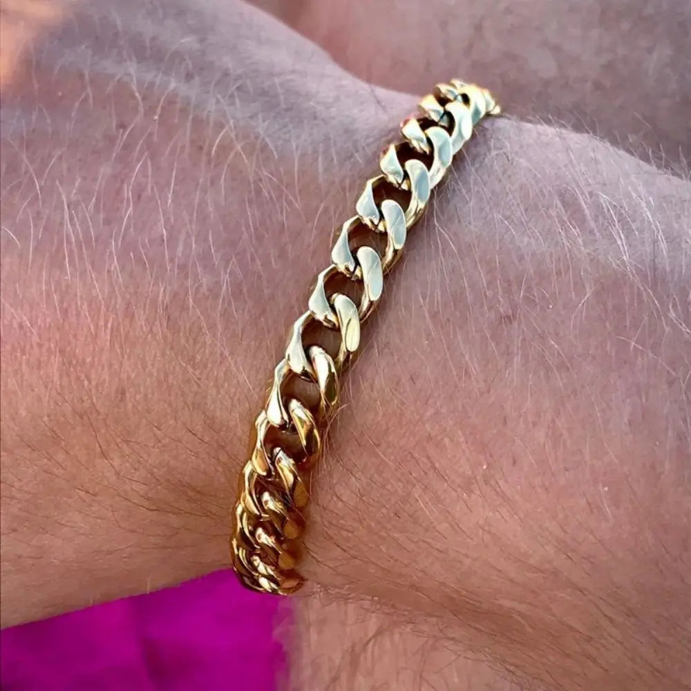 Pulseira prata e dourada