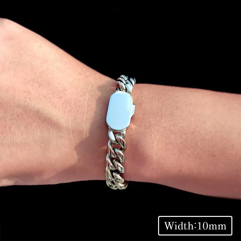 Pulseira Banhada a ouro 18K ou prata de aço