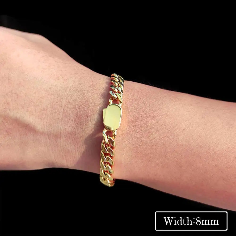 Pulseira Banhada a ouro 18K ou prata de aço