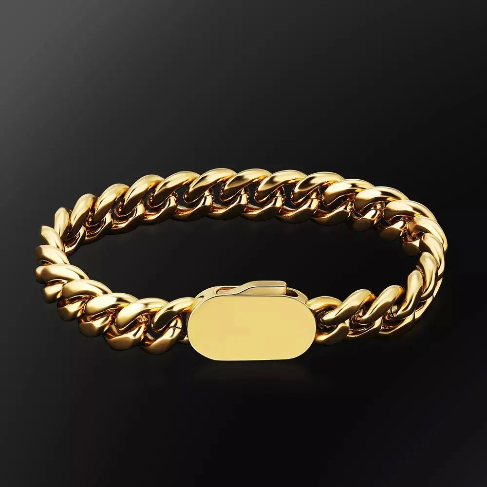 Pulseira Banhada a ouro 18K ou prata de aço
