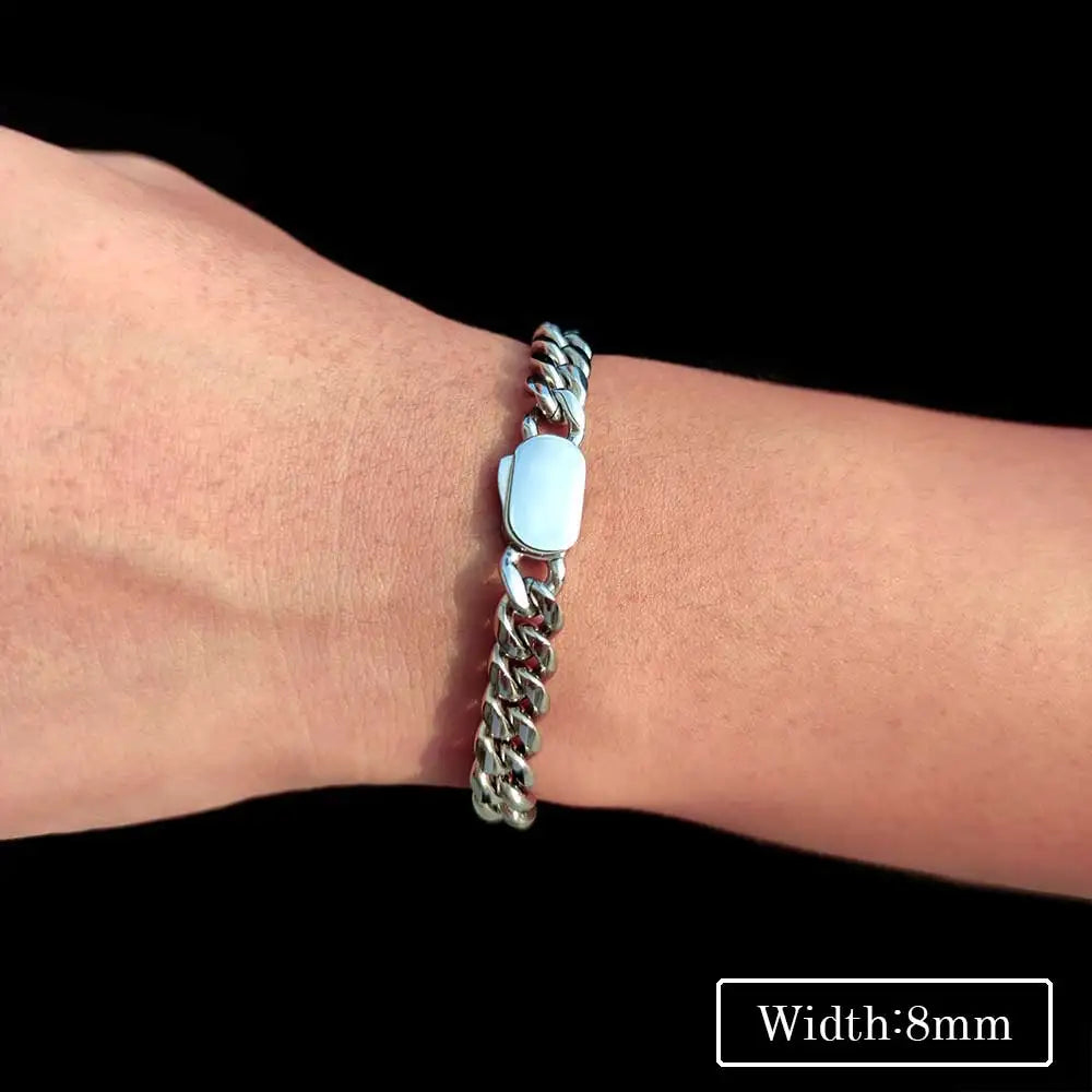 Pulseira Banhada a ouro 18K ou prata de aço