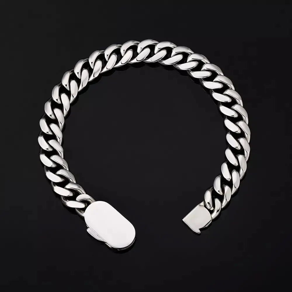 Pulseira Banhada a ouro 18K ou prata de aço