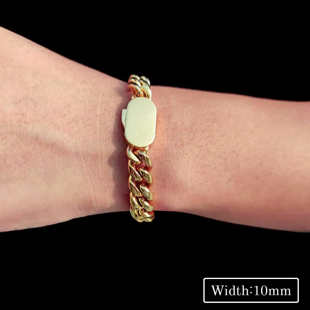 Pulseira Banhada a ouro 18K ou prata de aço